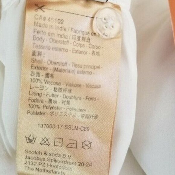 Scotch & Soda Skirt 2 White Lace Insert Eyelet Beach Holiday Summer Resort - Picture 10 of 12